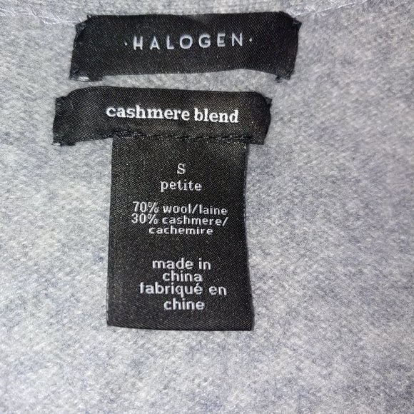 Halogen Drop Shoulder Long Sleeve Cashmere  Open Front Cardigan Size SP … - Picture 4 of 5